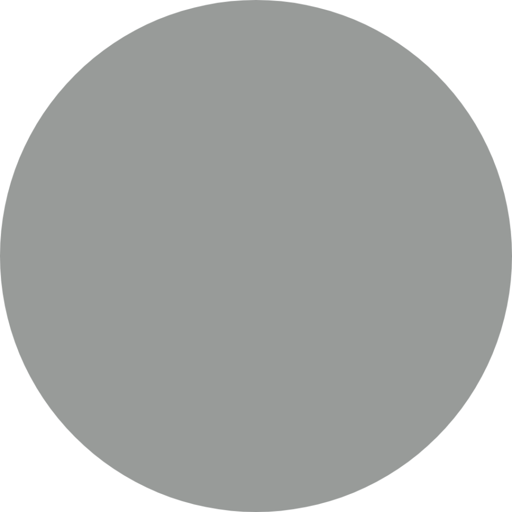 A gray circle with black background